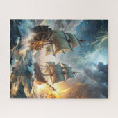 海に浮かぶ船2隻 ジグソーパズル (横)