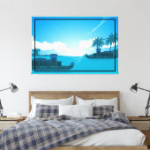 海に浮かぶ船 キャンバスプリント (インサイチュ (寝室))
