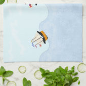 海に浮かぶ転が三隻の船航海の キッチンタオル (折り畳み)