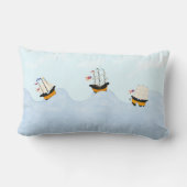 海に浮かぶ転が三隻の船航海の ランバークッション (裏面)