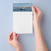 海に漁に出る船 チラシ (ハンドル)