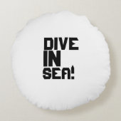 海に潜る ラウンドクッション (裏面)