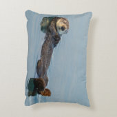 海に背中に浮かぶウミガメ アクセントクッション (裏面(縦))