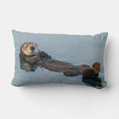 海に背中に浮かぶウミガメ ランバークッション (裏面)