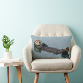 海に背中に浮かぶウミガメ ランバークッション (椅子)