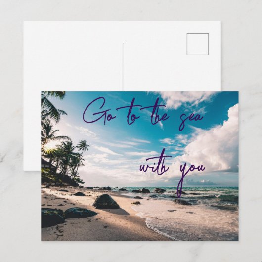 海に行く ポストカード (正面/裏面)