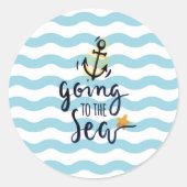 海に行く – 夏のステッ航海のカー ラウンドシール (正面)