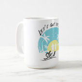 海に行こう – レトロトロピカルビーチ走ズ コーヒーマグカップ (正面左)