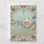 海に魅せられたパールのリボン スイート16 招待状 (裏面)