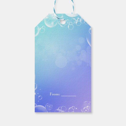 海に魅了されたバブルカスタム党の好意の下 ギフトタグ (裏面)