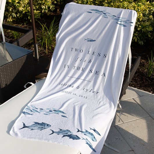 海に魚が2匹減る ウェディングプチギフト ビーチタオル