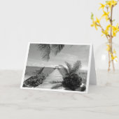 海に カード (黄色い花)