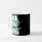 海のあと夏のクルーズ家族旅行ボートAn コーヒーマグカップ (正面左)