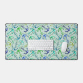 海のいかりとロープ模様 デスクマット (キーボード&マウス)