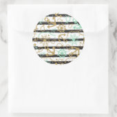 海のいかりパターン ラウンドシール (バッグ)