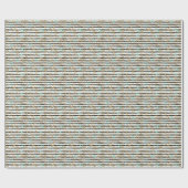 海のいかりパターン ラッピングペーパー (フラット)