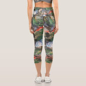 海のおとぎ話のシリーズの下絵画で緑 カプリレギンス (裏面)