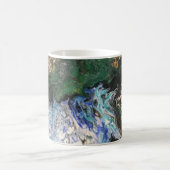海のおとぎ話のシリーズの下絵画で緑 コーヒーマグカップ (中央)