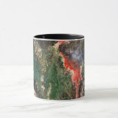 海のおとぎ話のシリーズの下絵画で緑 マグカップ (中央)