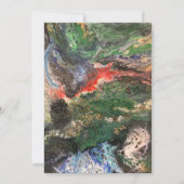 海のおとぎ話のシリーズの下絵画で緑 招待状 (正面)