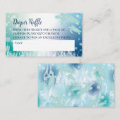 海のおむつラッフルの下にウミガメの赤ちゃんシャワー エンクロージャーカード (正面/裏面)