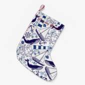 海のおもしろい スモールクリスマスストッキング (正面 (吊り時))