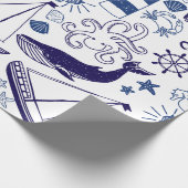 海のおもしろい ラッピングペーパー (角)