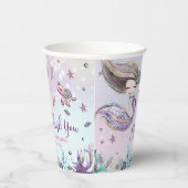 海のお洒落プールの下の人魚の赤ちゃんシャワー 紙コップ (右)