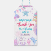 海のお洒落下の人魚誕生日ありがとう ギフトタグ (正面)