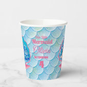 海のお洒落下の人魚誕生日紙カップ 紙コップ (左)