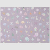 海のお洒落下の水色マーメイドパーティー 薄葉紙 (正面)