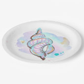 海のお洒落誕生日パーティーの下の人魚 ペーパープレート (アングル)