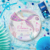 海のお洒落誕生日パーティーの下の人魚 ペーパープレート (パーティー)