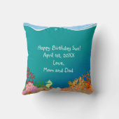 海のお誕生日会の下の人魚とイルカ クッション (裏面)