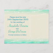 海のはがきをきらめく保存結婚する 案内ポストカード (裏面)