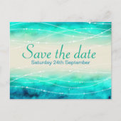 海のはがきをきらめく保存結婚する 案内ポストカード (正面)