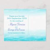 海のはがきをきらめく保存結婚する 案内ポストカード (裏面)