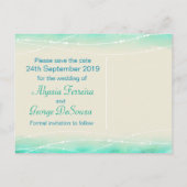 海のはがきをきらめく保存結婚する 案内ポストカード (裏面)