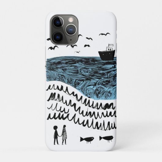 海のはじまり | 手描きのオーシャンアート Case-Mate iPhoneケース (裏)