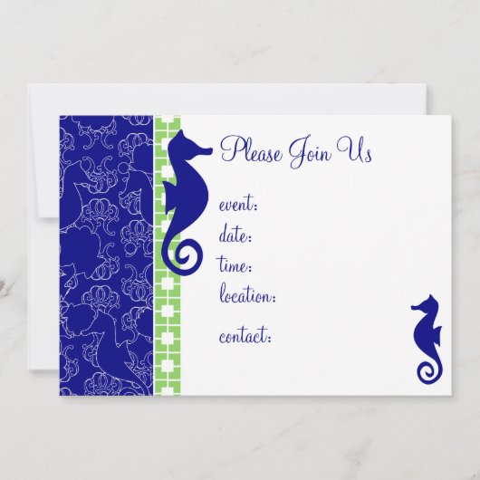 海のまわりに上 招待状 (正面)