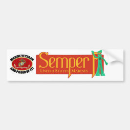 海のもの。Semper Gumby – 常に柔軟 バンパーステッカー