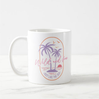 海のように野生で自由な コーヒーマグカップ