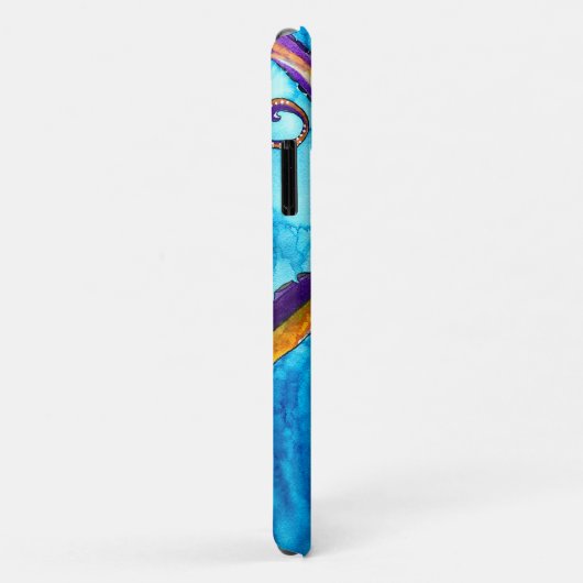 海のアートの下のタコの水彩 Case-Mate iPhoneケース (裏面/右)