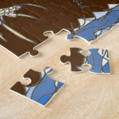 海のイグアナがヤニと岩に浮かぶ ジグソーパズル (側面)