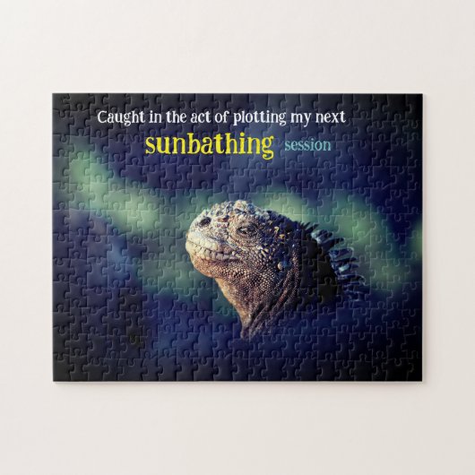 海のイグアナで捕まる ジグソーパズル (横)