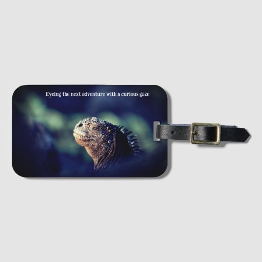 海のイグアナで捕まる ラゲッジタグ (正面横)