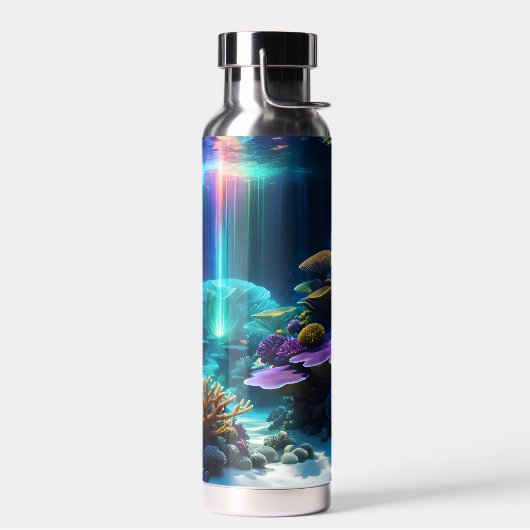 海のイメージの下で鮮明に ウォーターボトル (左面)