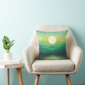 海のイラストレーションの日の出 クッション (椅子)