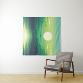 海のイラストレーションの日の出 タペストリー (インサイチュ(横))