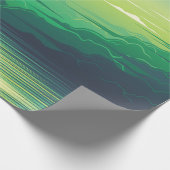 海のイラストレーションの日の出 ラッピングペーパー (角)